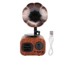 Alto-falante Bluetooth Retro Mini Portátil 5w Com Cartão Para Desktop Laptop Nogueira