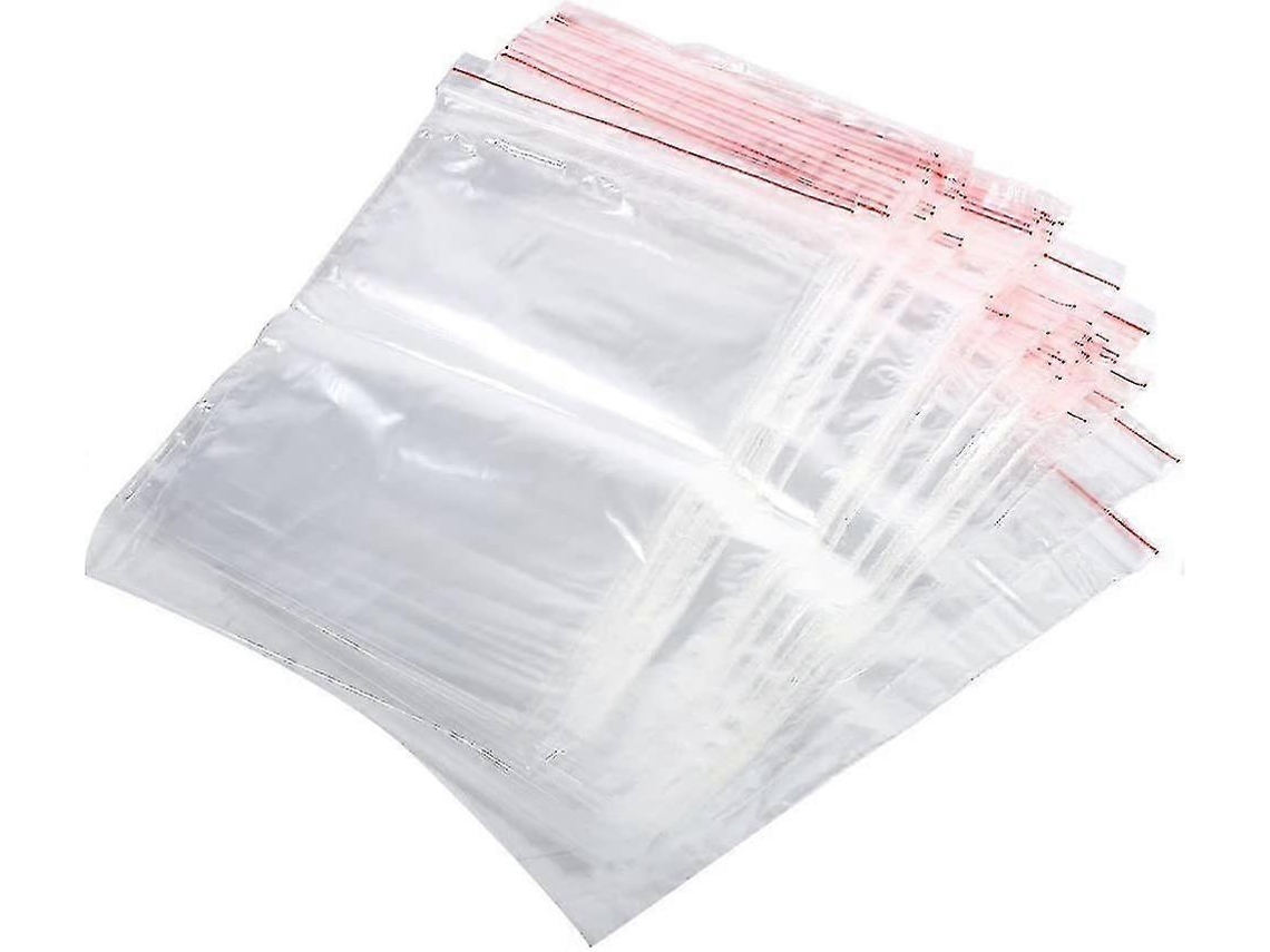 Paquete De 100 Bolsas Herméticas De Plástico Para Alimentos 12x17 Cm Transparentes