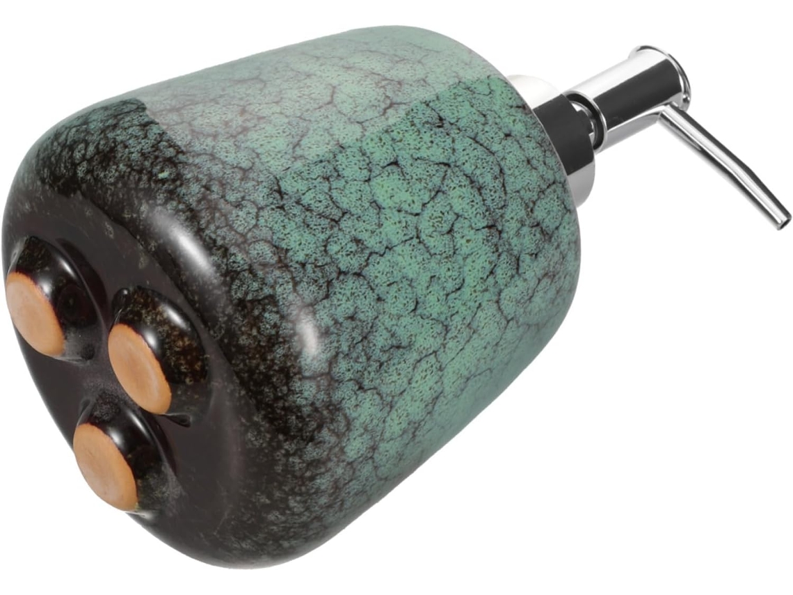 Dispensador de líquidos de cerámica con bomba antideslizante recargable para champú y gel.