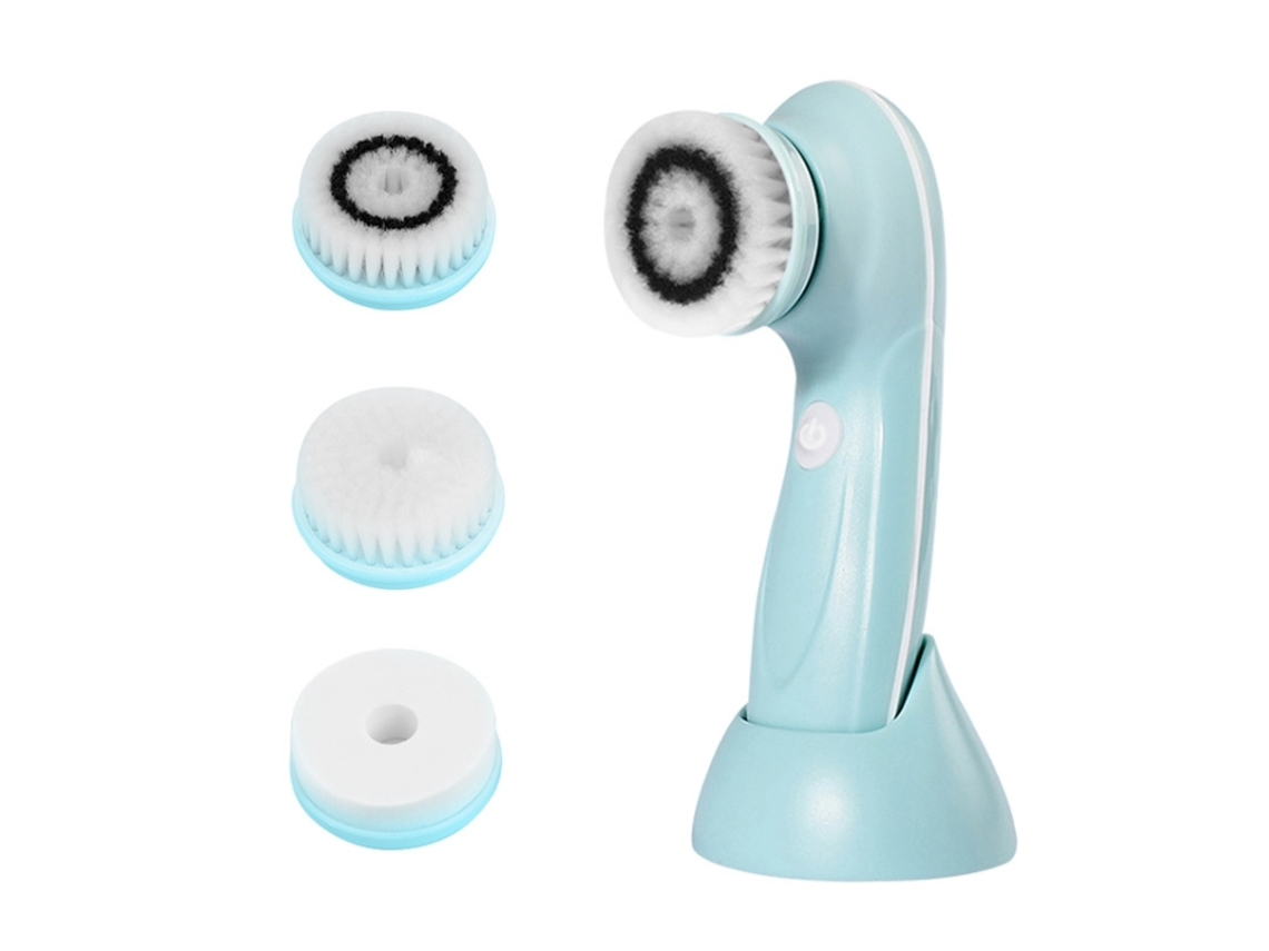 Dispositivo electrónico de belleza y limpieza facial 3 en 1, recargable por USB (azul)