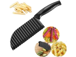 Cortador de papas fritas ondulado plateado Rosewell