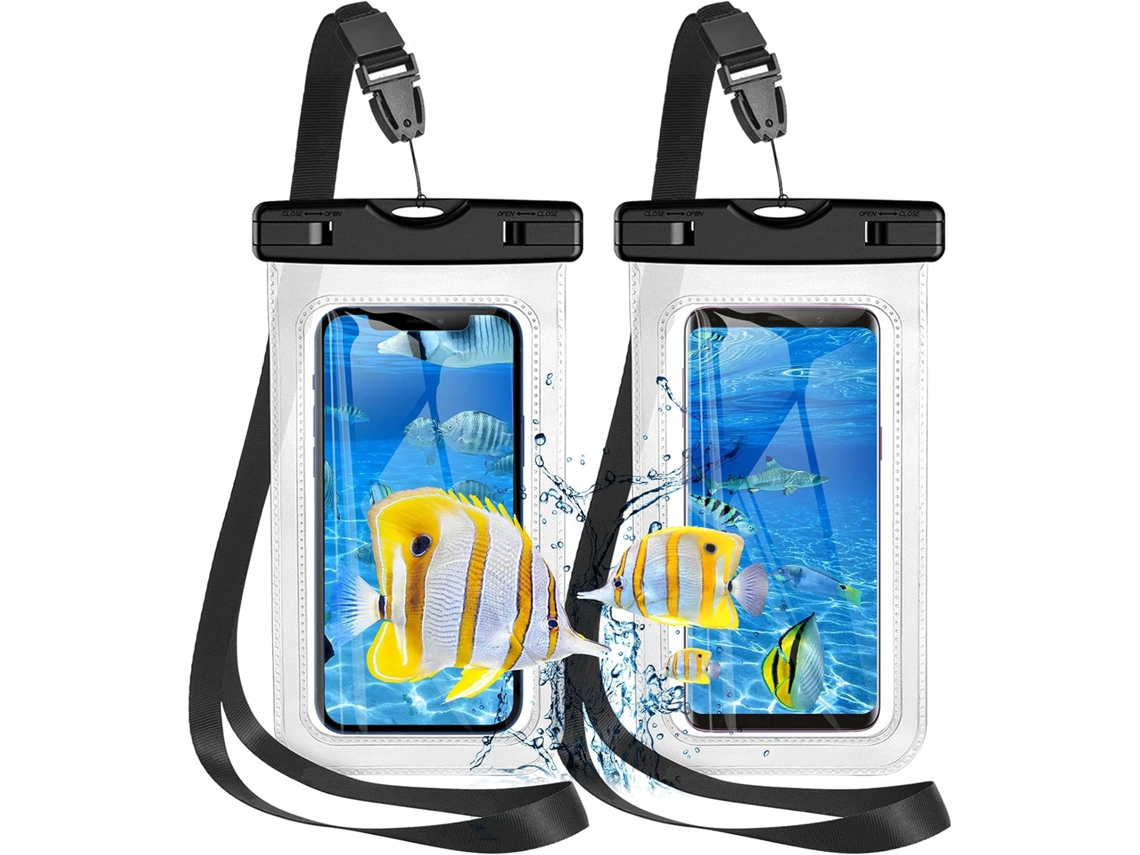 Paquete de 2 fundas impermeables para teléfono IPX8