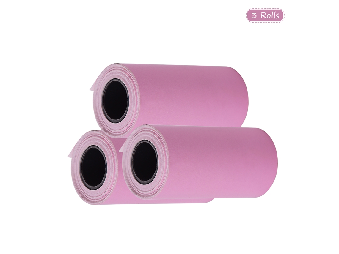 Rollo de papel adhesivo térmico de 57x30 mm, sin marca.