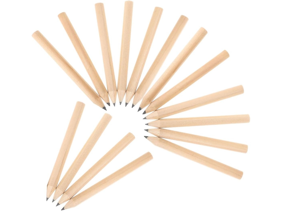 Juego de 100 lápices de golf en miniatura, preafilados, HB, de madera, compactos y duraderos, para niños.