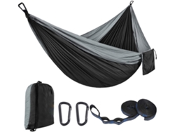 Hamaca sencilla Eifson con asas, 51 asas, 300 x 200 cm (gris plateado)