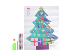 Pegatinas navideñas, pintura de diamantes 5D, decoración de pared y ventana