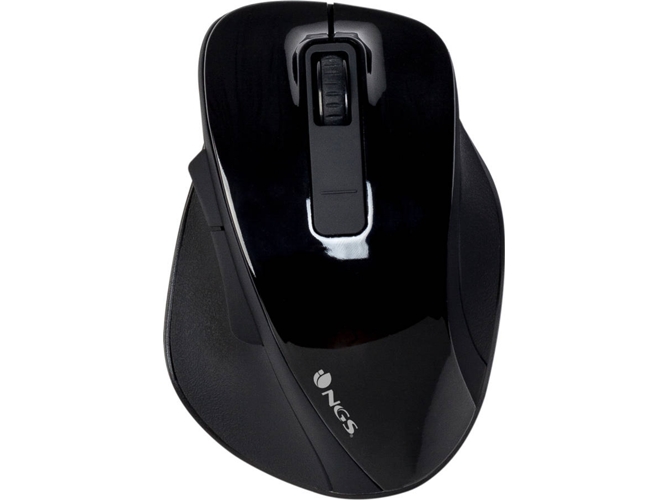 Ratón NGS Bow (Inalámbrico - Óptico - 1600 dpi - Negro)