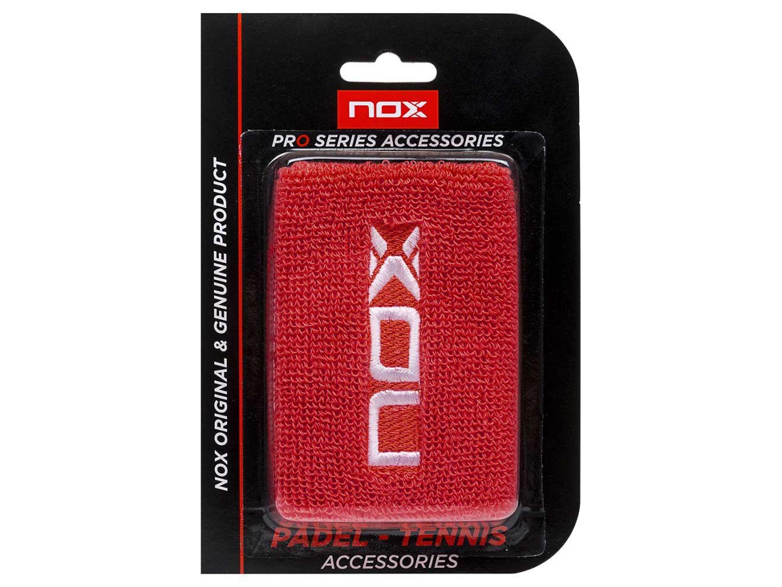 Puño para Hombre NOX Logo 2 Unidades Rojo para Tenis (Talla Única)