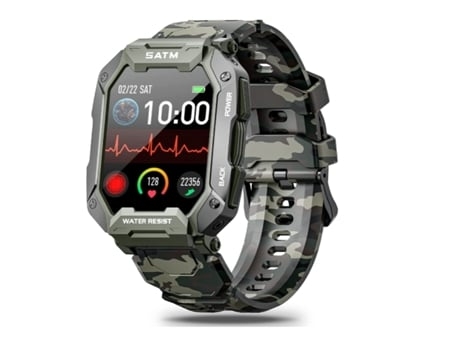 Reloj Inteligente para Hombres Smartwatch para Teléfonos Android y Compatible con Iphone Fitness Tracker 5Atm con Tasa de Presión Arterial AUJEZON