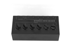 Omni-mixer Estéreo Mini 6 Canales Control De Volumen Independiente Mezclador Pasivo Portátil Para Pc Cd Laptop
