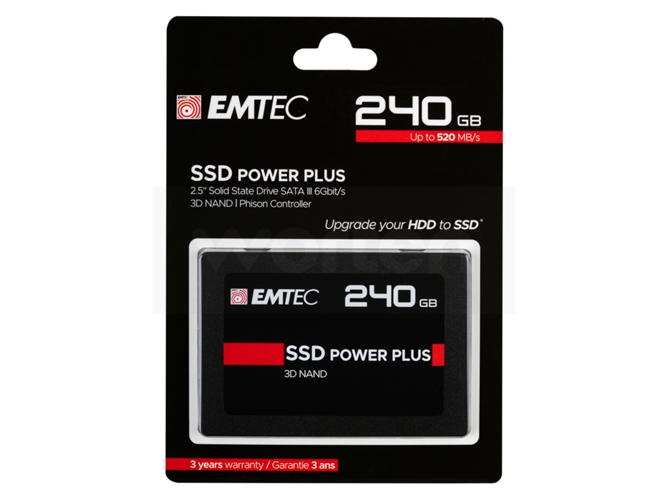 Disco SSD Interno EMTEC X150 240 GB (240 GB - SATA - 520 MB/s)
