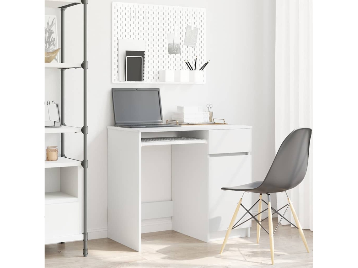 Escritorio | Mesa | Escritorio 86x49x76 cm Derivados de madera Blanco