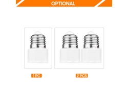 Adaptador de lámpara E26/E27 para toma de corriente alterna de 2 o 3 pines.