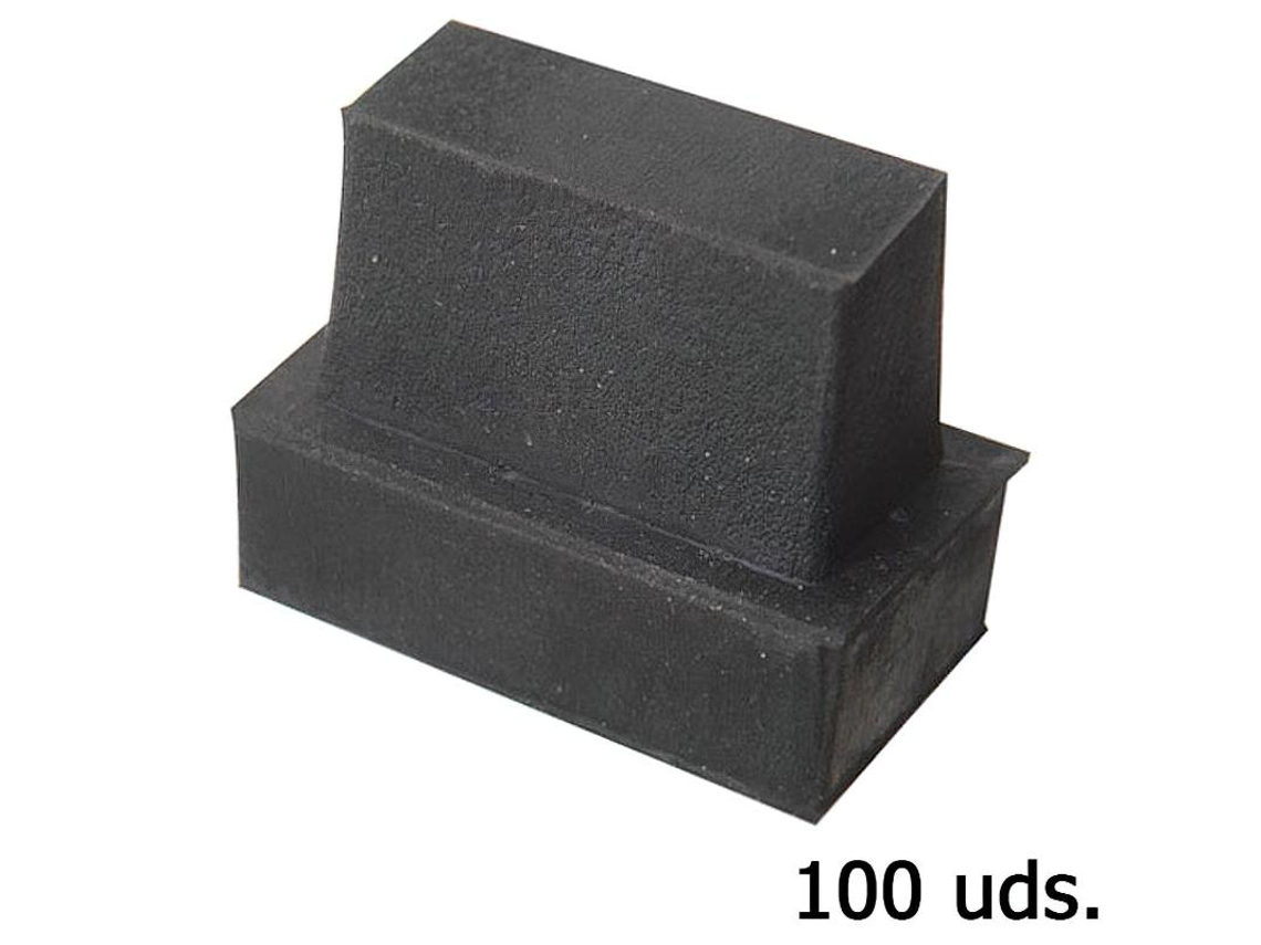 Contera goma rectangular 37 x 17 mm. bolsa 100 unidades