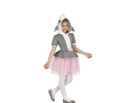 Disfraz de Niña GUIRCA Tiburón Gris con Falda De Tule (7-9 años)