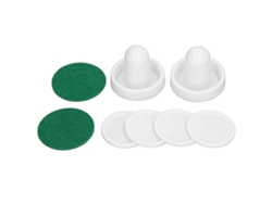Kit De Accesorios Para Hockey De Aire: 2 Empujadores, 2 Bujes Y 4 Discos - Resistente Y Duradero