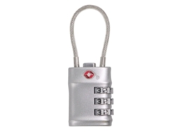 Candado para equipaje impermeable (plateado), candado de combinación inteligente, candado con cable de acero