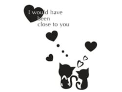 2026-calcomanía De Gato Romántico Para Pared Decoración De Hogar Dormitorio Salón Fondo Hermoso Pegatina