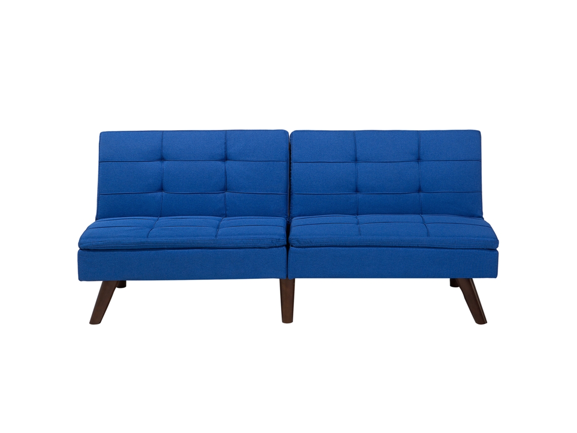 Sofá cama BELIANI Ronne de Poliéster Azul 180x95x76