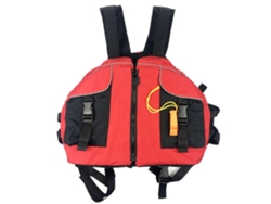 Chaleco salvavidas impermeable para adultos con marcas reflectantes ajustables y silbato para pesca y navegación.