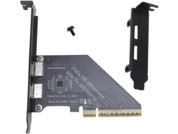 Adaptador PCIe x8 a SFF 8612, tarjeta de expansión externa NVMe SSD de alta velocidad de 128 GT/s a PCIe para GPU eGPU.