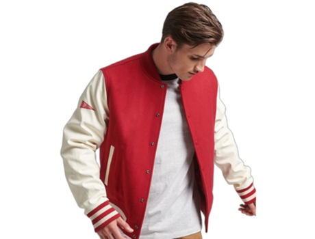 Chaqueta para Hombre SUPERDRY (XL - Poliéster - Rojo)