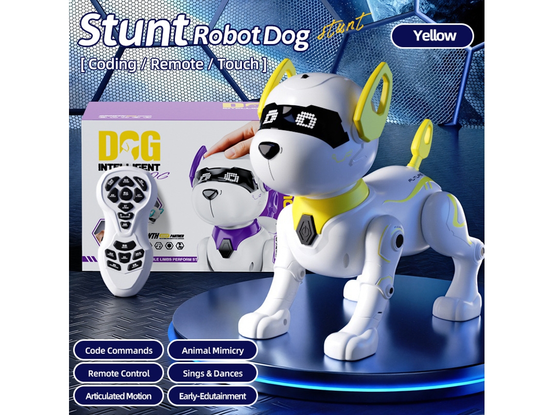 Perro Robot Acrobático Multifuncional Con Control Remoto (amarillo) Eifson