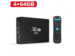 Box Smart Tv Android 12 X98h Pro Quad Core 4k 2.4g 5g Wifi Bluetooth 5.0 EE UU Enchufe 4 + 64GB