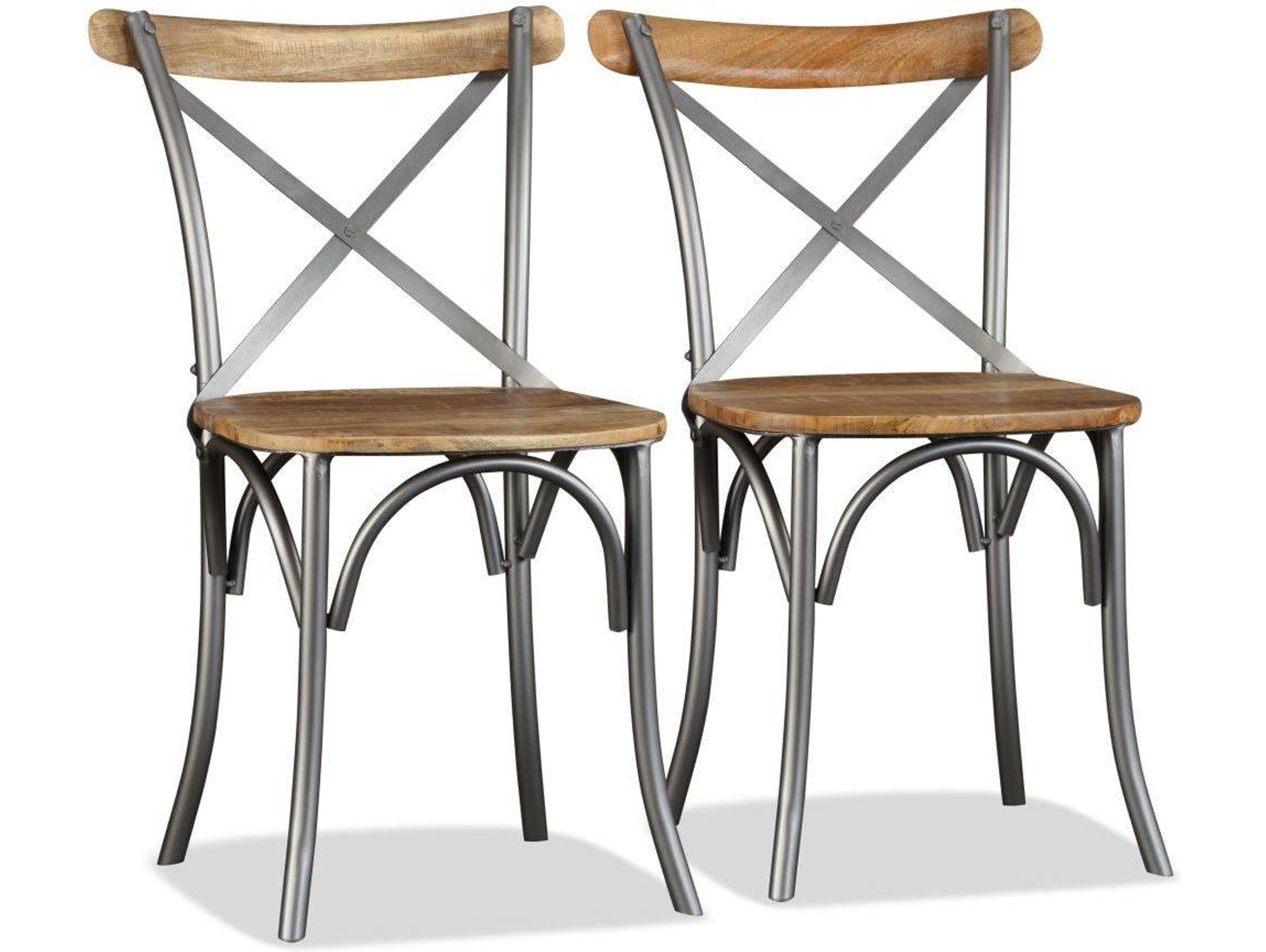 Conjunto 4 Sillas de Comedor VIDAXL 274882 Madera Maciza + Respaldo