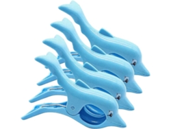 Rebe-broches De Toalla De Playa De Plástico Reforzado Para Toalla, Manta, Ropa, Colchón, Delfín X4 Piezas