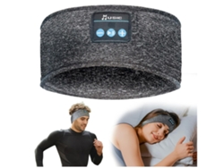 Diadema inalámbrica Bluetooth ajustable JIAPEI para dormir de lado, cómoda, práctica, gris.