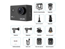 (kit) Cámara De Acción 4k, Sumergible Hasta 30 Metros, Wifi 2.4g