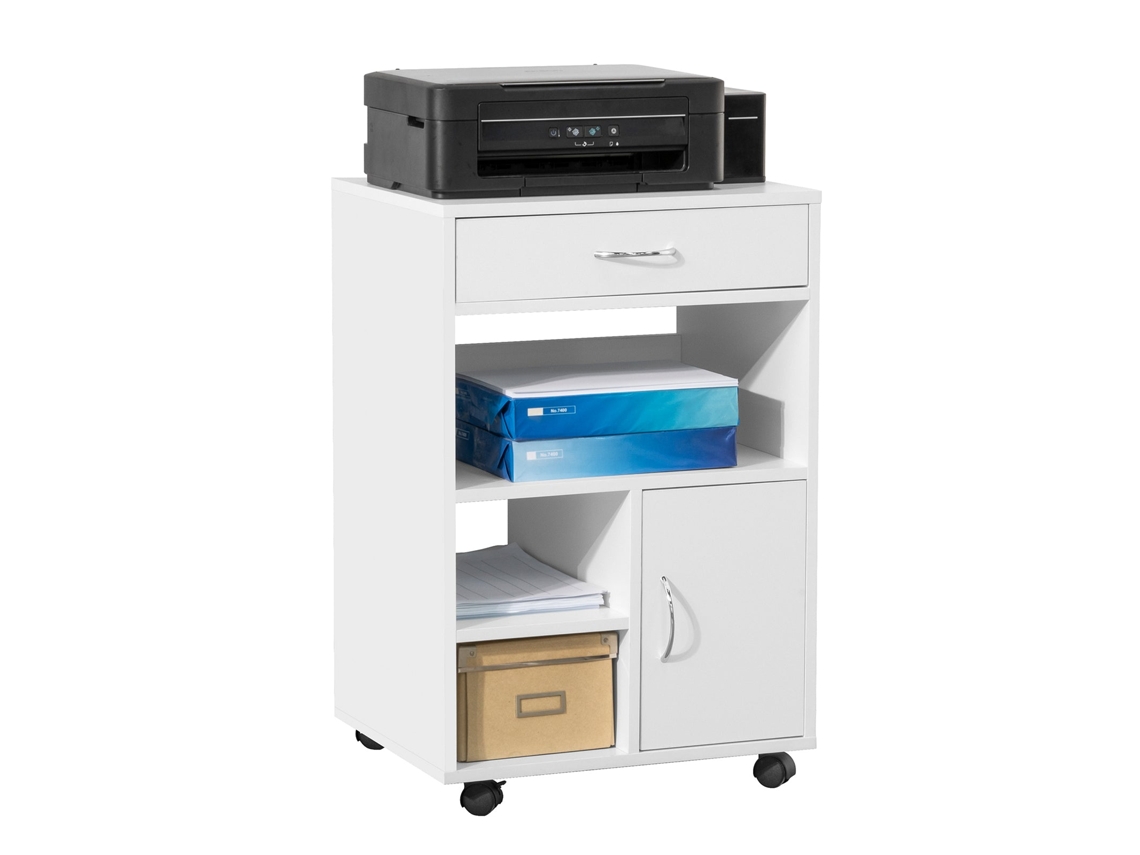 Mueble de Apoyo SOBUY FBT106-W (Blanco - MDF - 50 x 75 x 40 cm)