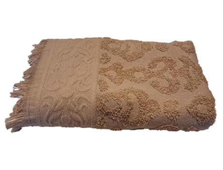 Toalla De Jacquard Con Flecos M`DECO (Naranja - 30X50Cm)