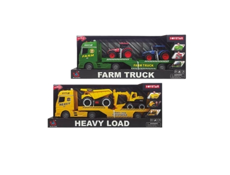Playset de Vehículos BIGBUY FUN Farm Truck or Heavy Load 1:12 3 Piezas (Edad Mínima Recomendada: 3 años)