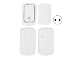Conjunto De Timbre Inalámbrico Sin Baterías Autoalimentado 2 Receptores Impermeable Timbre Inalámbrico Ac