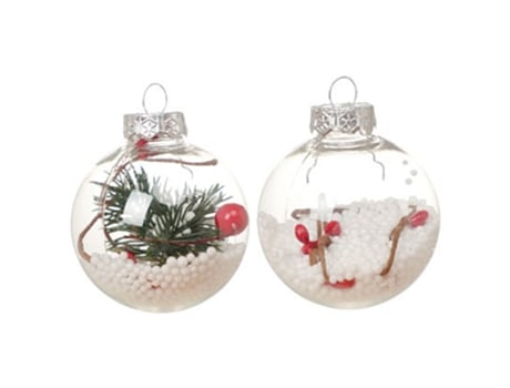 Bola de adornos colgantes de árbol de Navidad de plástico, para decoración de fiesta de vacaciones de Año Nuevo, estilo 3