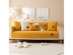 Funda de asiento de sofá antideslizante Protector de cojín de sofá -amarillo-110x240CM LUUCOZK