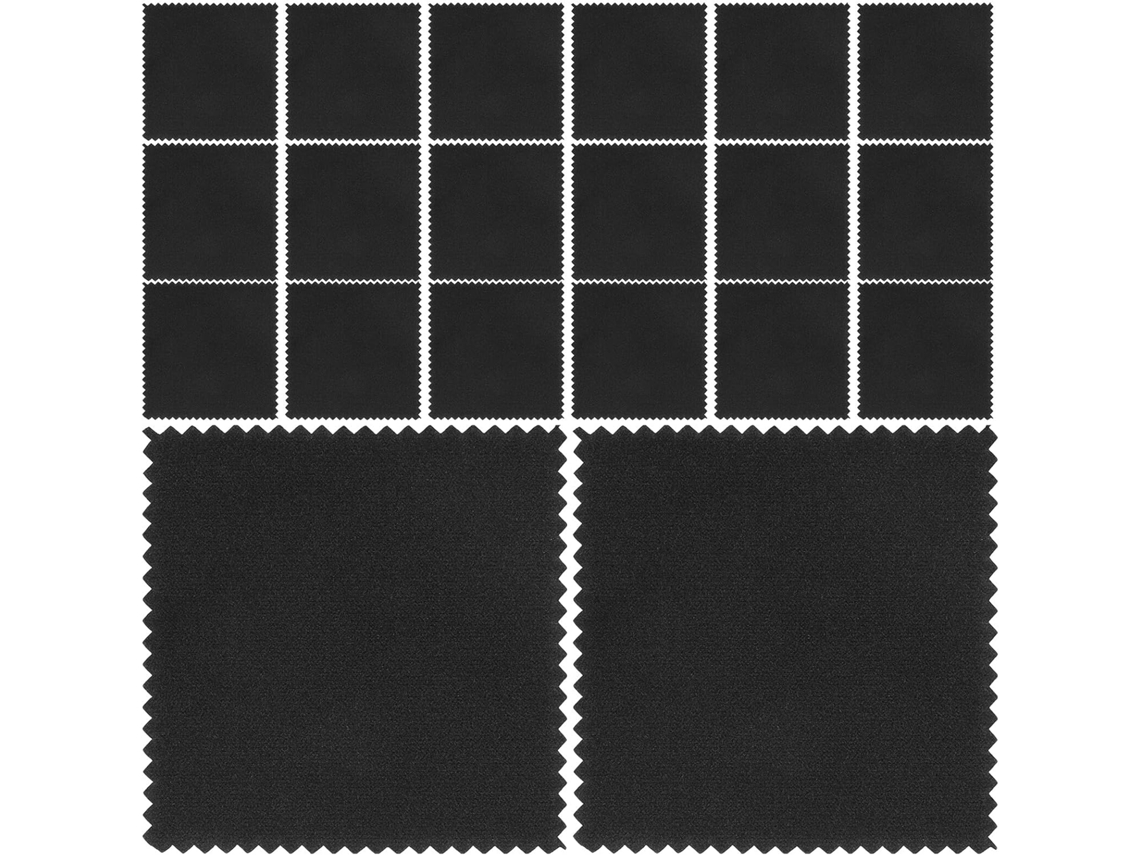 Paños De Microfibra Negros De Doble Capa Para Limpiar Gafas Y Dispositivos Electrónicos.