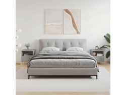 Mesitas de Noche 2Pzs Derivados de Madera Gris Cemento