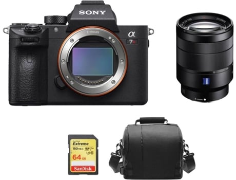 Kit Cámara Mirrorless, Objectivo SEL 24-70MM F4 ZA OSS, Tarjeta SD y Bolsa SONY A7R III