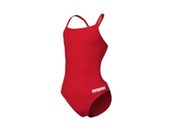 Bañador de Niña para Natación ARENA Pieza Team Challenge Rojo (10/11 Años)
