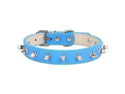 2026-collar De Cuero Ajustable Para Perros Con Rivetes Y Puntas De Cuero Pu Talla Xs-s-m-l Para Perros Y Gatos