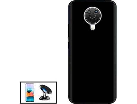 Kit Carcasa + Protector de Pantalla + Soporte Nokia G20 GIFT4ME Negro