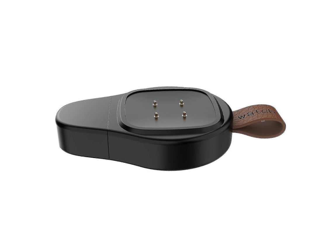 Cargador inalámbrico para mini reloj inteligente, base de carga rápida USB portátil para Fitbit Versa3/Sense Ly Ebike