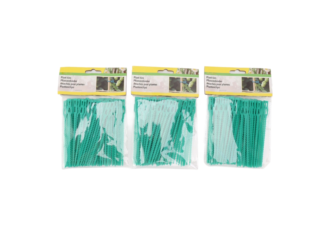 300 Bridas Verdes Flexibles De 13 Cm Con Cremallera, Reutilizables, Para Sujetar Plantas Y Enredaderas.