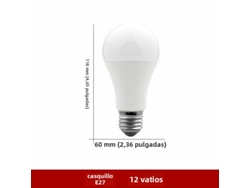 (blanco Cálido, 12 W, Casquillo De Rosca E27) 10 Bombillas Led, 220 V