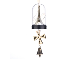 Lámpara de lluvia LED de plástico y vidrio con campana para decoración del hogar.