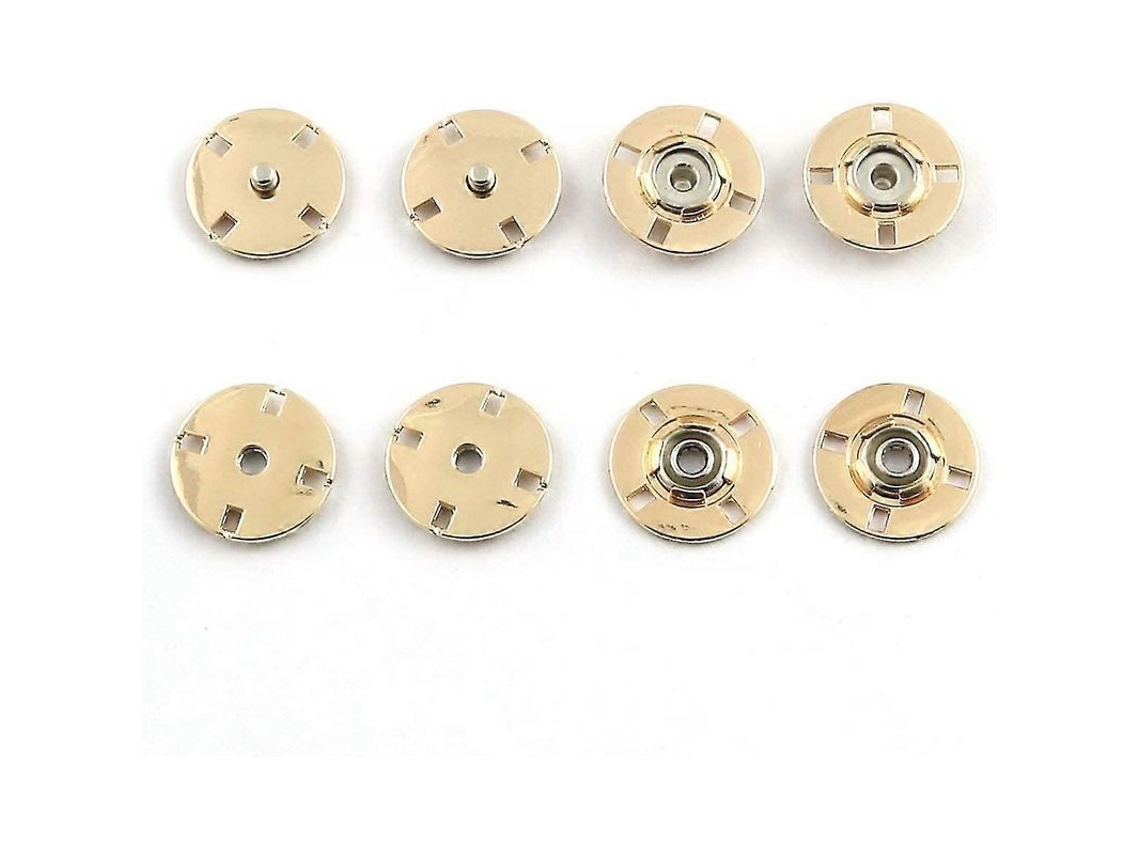 4 Juegos De Botones A Presión Metálicos Grandes De 21 Mm Para Coser En Prendas De Vestir (hazlo Tú Mismo) Abrigo Beige