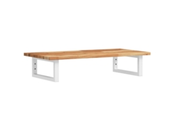 Estante de lavabo de pared acero y VIDAXL madera maciza de acacia